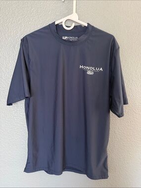 Honolua Men's Navy Blue Short Sleeve Swim Rash Guard